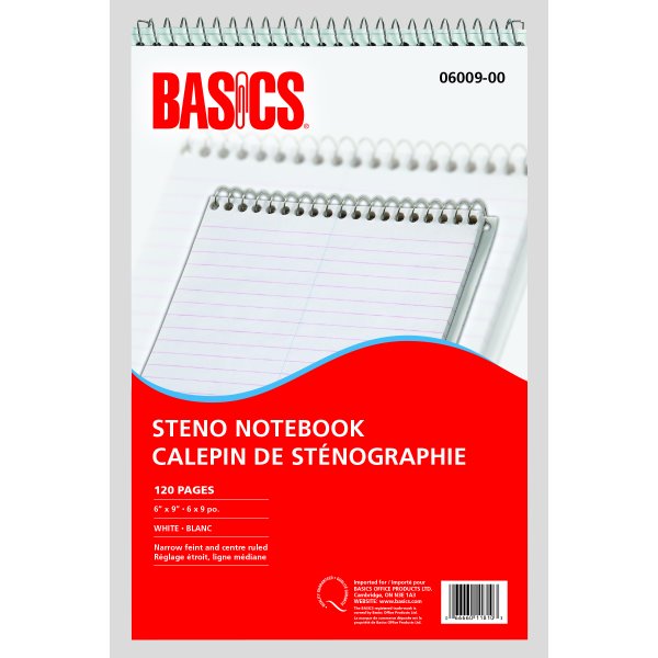Basics Steno Notebook 6" x 9" 120 pages