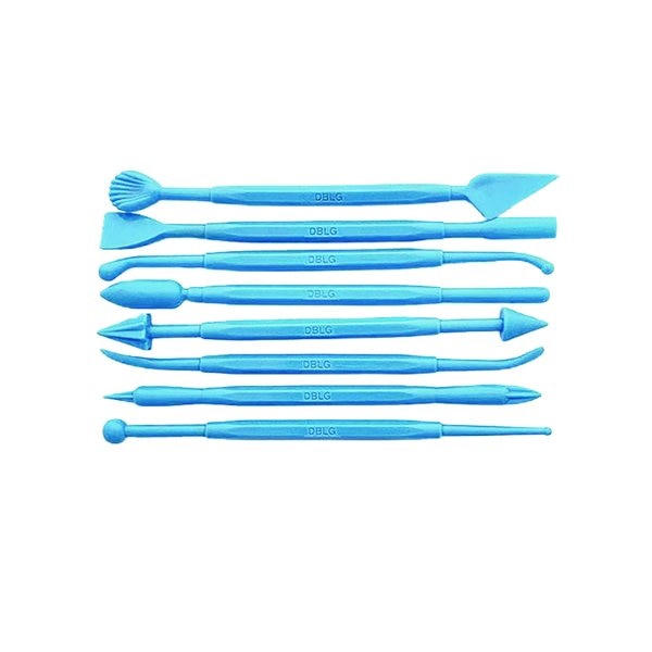 DBLG Plastic Double-Ended Clay Tools 8/pkg