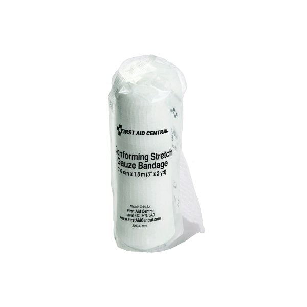 First Aid Central Conforming Gauze Bandage Roll 3" x 6'