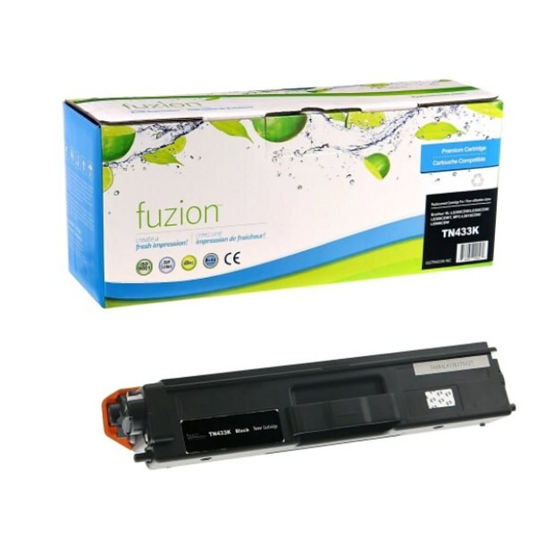 Fuzion Brother TN433BK Compatible Toner - Black