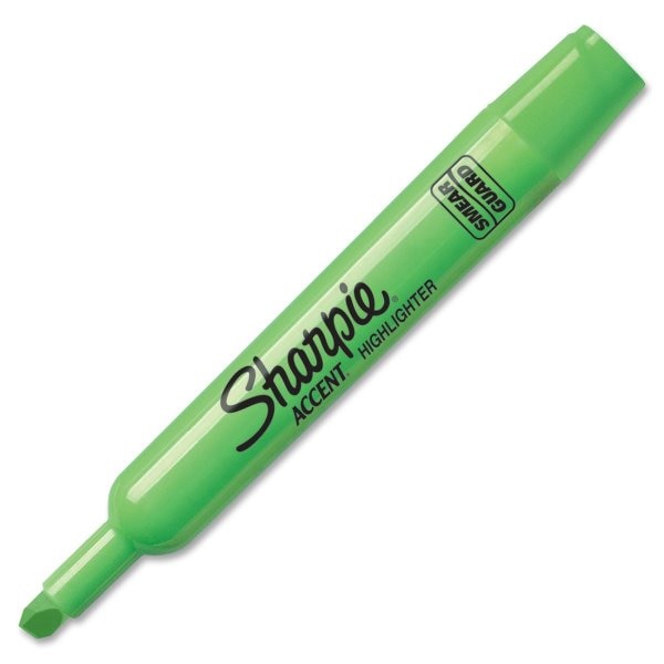 Sharpie Tank Highlighters, Chisel Tip Fluorescent Green