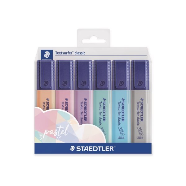 Staedtler Textsurfer Pastel Highlighters 6/pkg